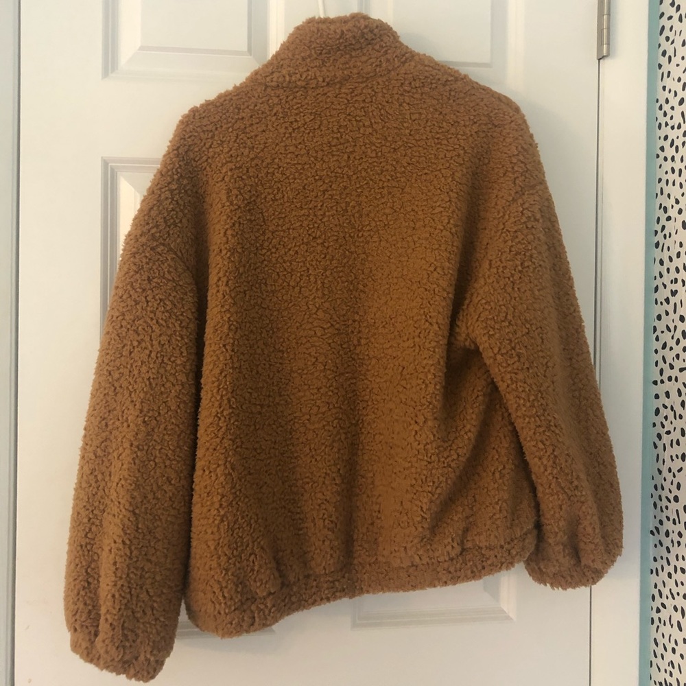 brown fluffy jacket !! - Picture 2 of 2